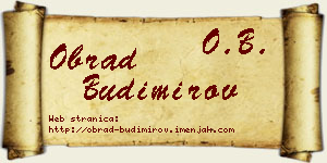 Obrad Budimirov vizit kartica